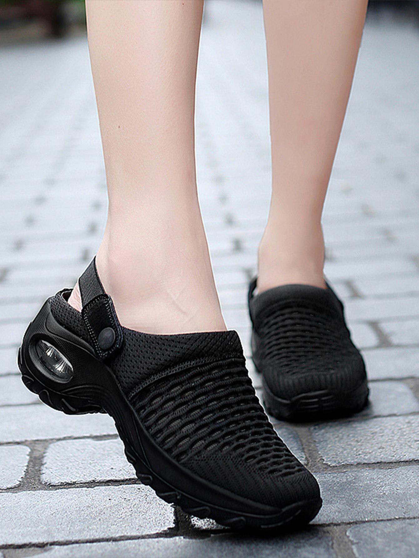 Lightweight Women's Air Cushion Mesh Garden Clogs - Comfortable Walking Shoes for Home and Outdoors