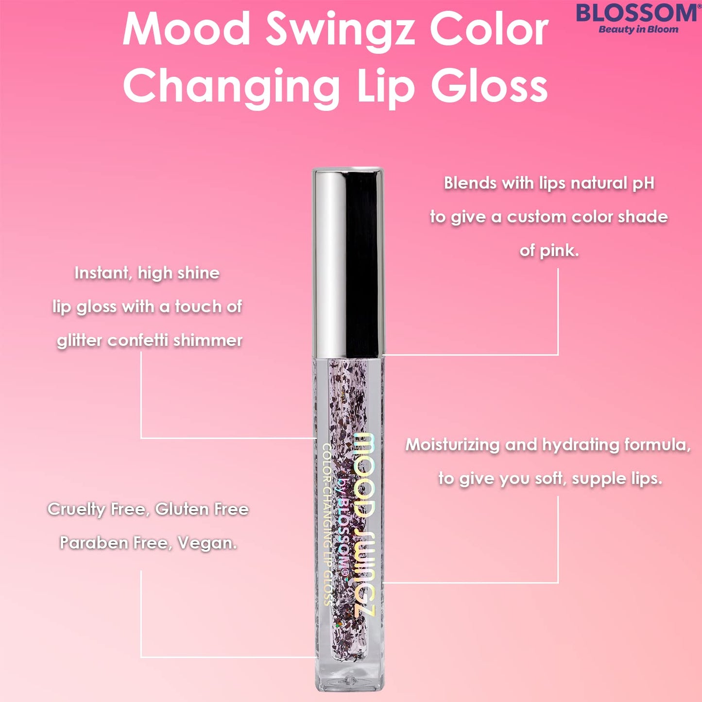 Transformative Color Changing Mood Swingz Lip Gloss - Shimmering Glitter & Moisturizing Balm, 0.20 Fl. Oz.