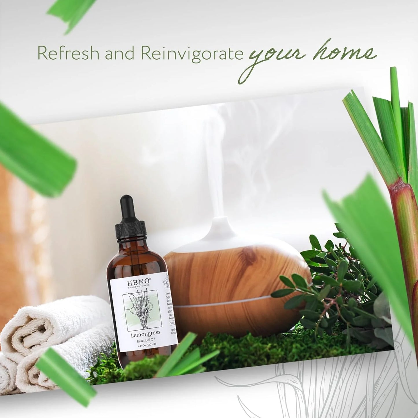 Revitalize Your Senses with Pure Lemongrass Essential Oil - 4 Fl Oz for Aromatherapy, Health & Beauty