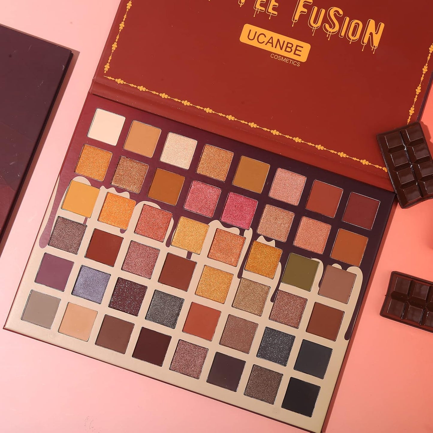 Toffee Fusion Nude Eyeshadow Palette - 48 High Pigmented Neutral Shades for Stunning Naked Looks, Matte & Shimmer Makeup Kit for Women and Girls