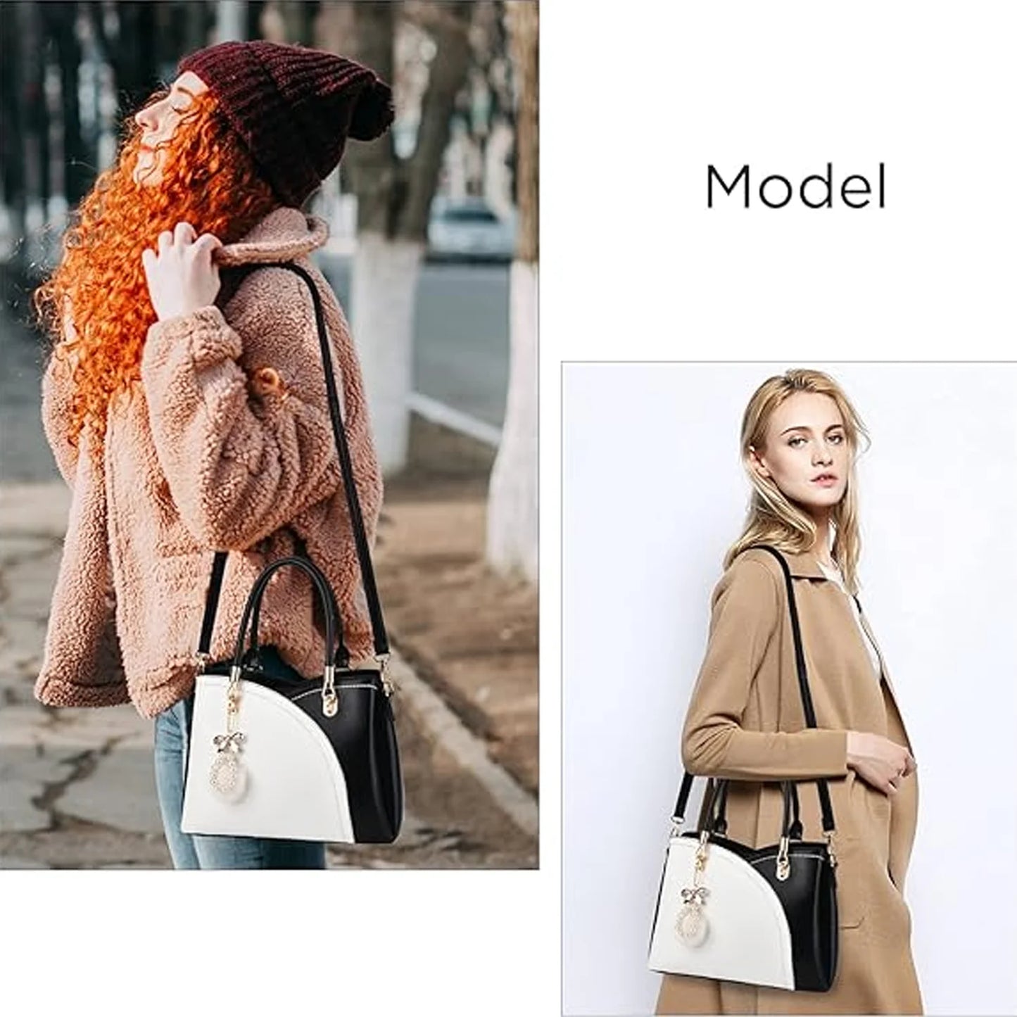 Stylish Green & White Large Tote Shoulder Bag - Perfect for Work & Everyday Use!