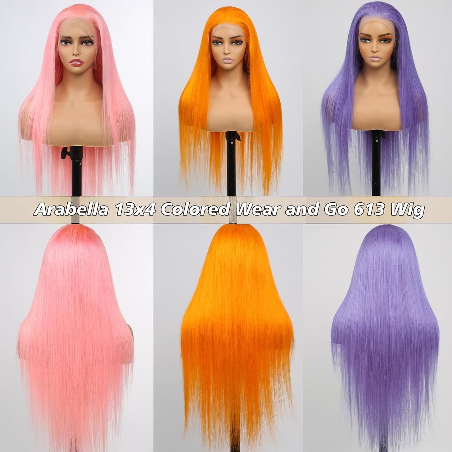 Stunning 18-Inch Pink Lace Front Wig - 210% Density Human Hair, Pre-Plucked with Baby Hair, Glueless 13X4 Ready to Wear!