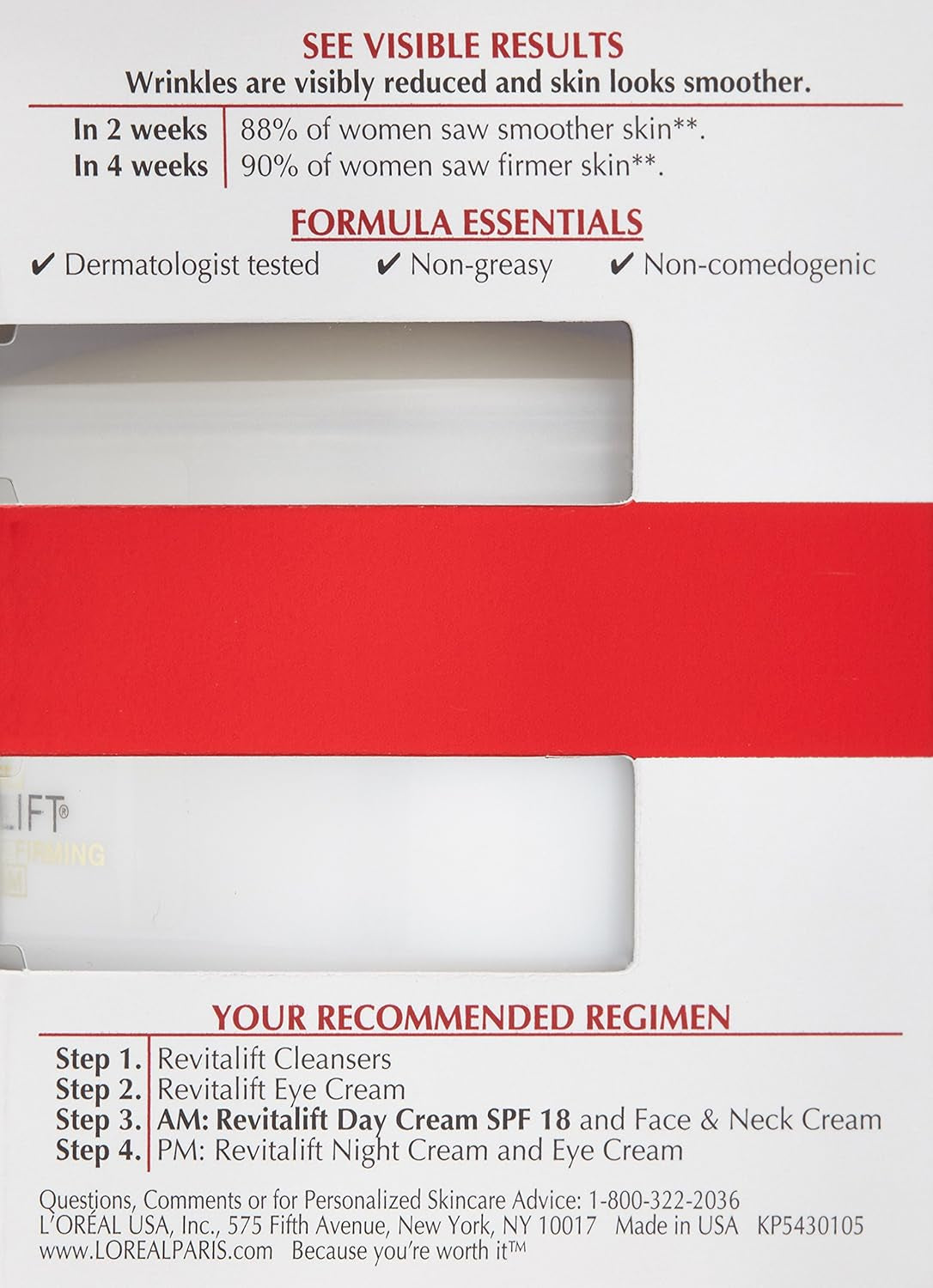 L'Oréal Paris Revitalift Anti-Wrinkle & Firming Day Cream with SPF 18 - 1.7 Oz for Youthful Skin