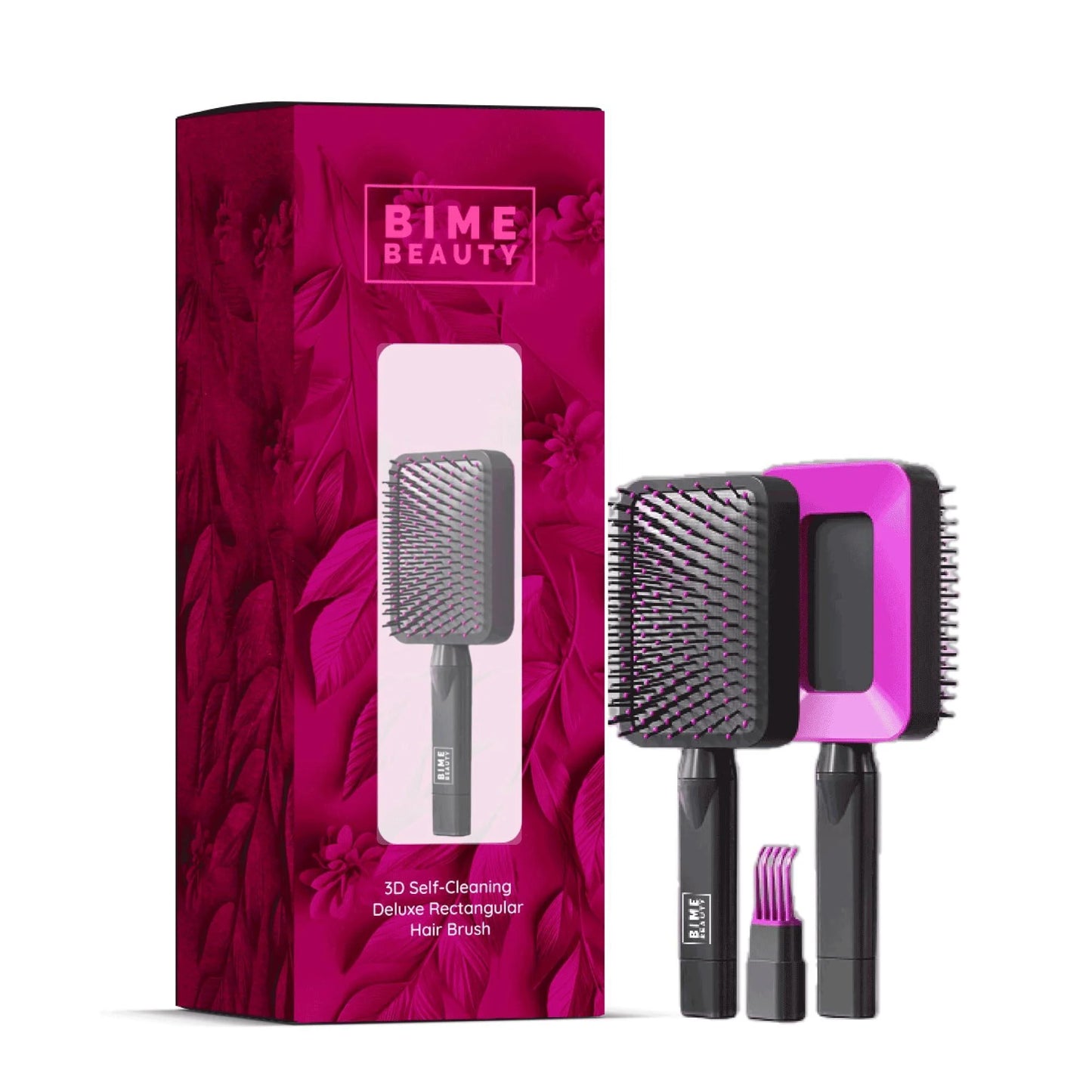 Revolutionary 3D Self-Cleaning Deluxe Rectangular Hair Brush for Effortless Grooming