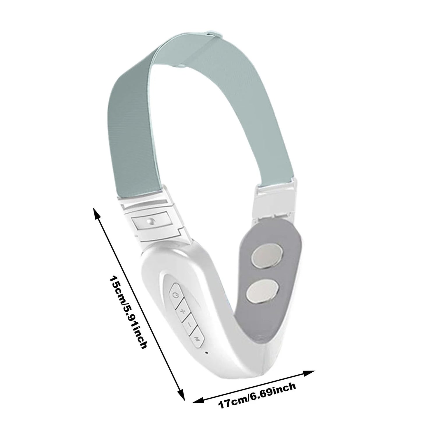 Revolutionary Double Chin Reducer & Electric Face Lift Device - V-Face Shaping Massager in Elegant White