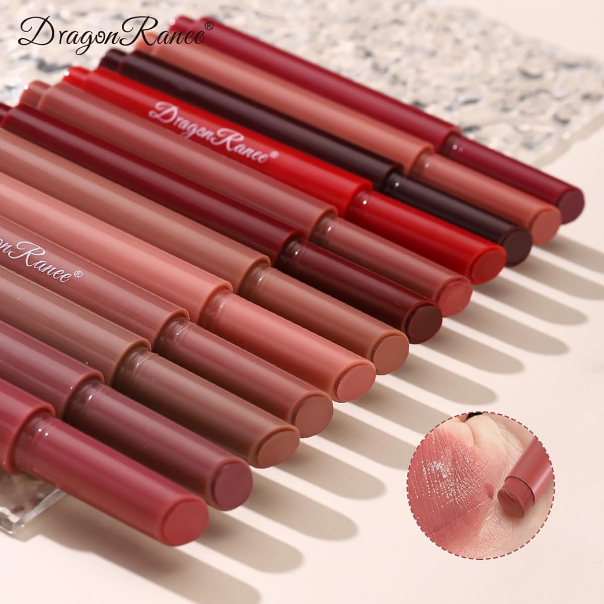 Vibrant 12-Color Dewy Melting Lipstick - High-Shine Glossy Finish for Stunning Lips