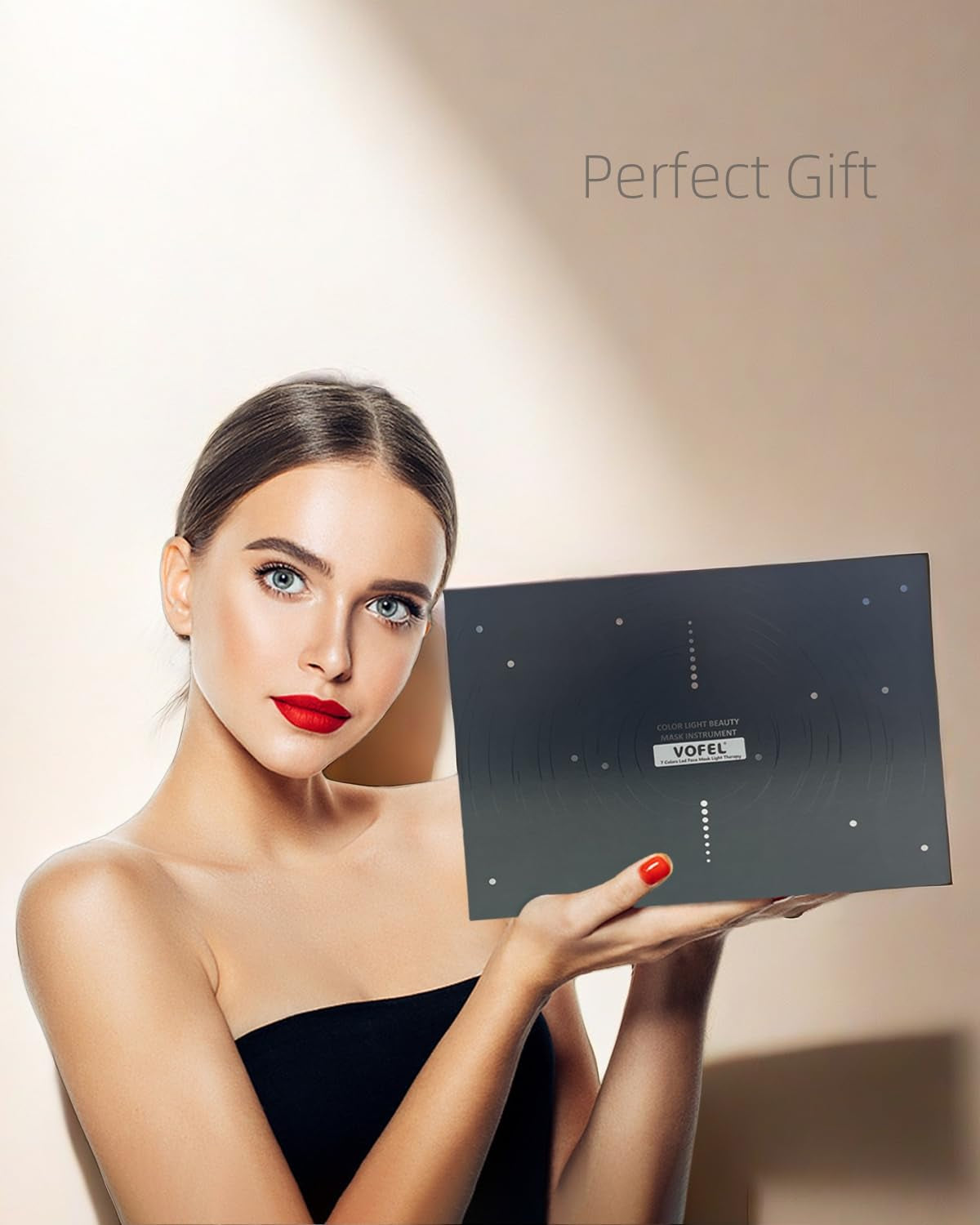 Revitalize Your Skin with the 7-Color LED Facial Mask - Anti-Aging & Tightening (Black)