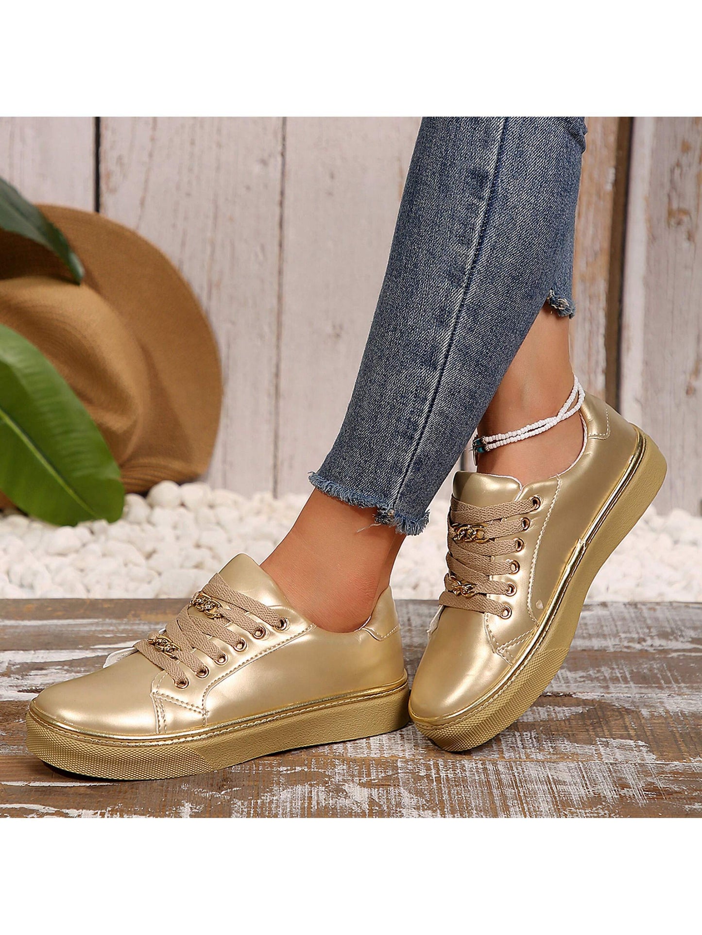 Chic Women's Low Top Canvas Sneakers - Comfortable Everyday Style