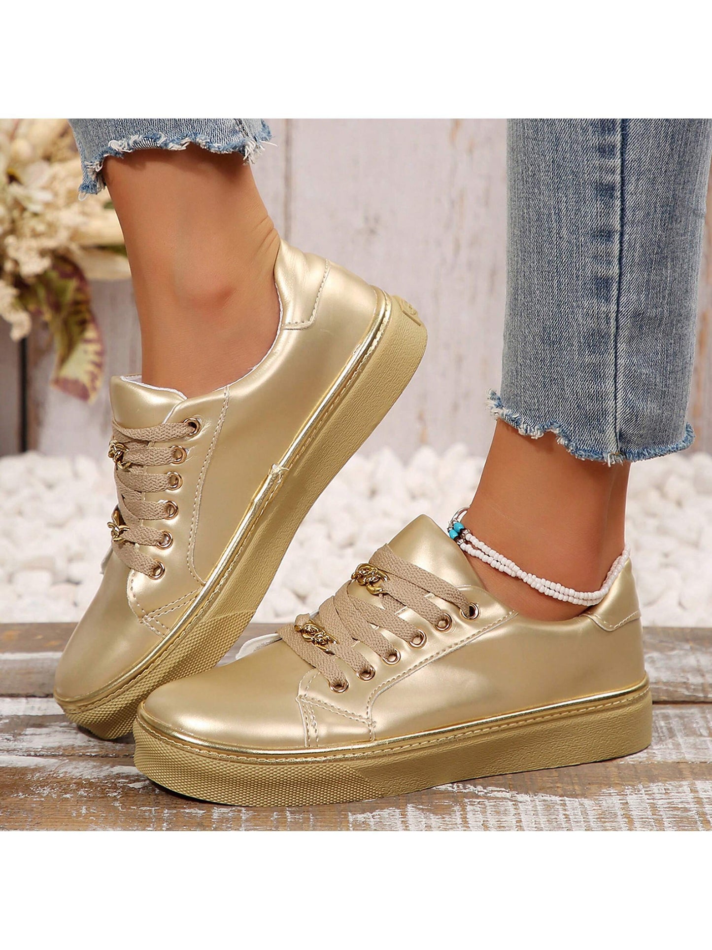 Chic Women's Low Top Canvas Sneakers - Comfortable Everyday Style