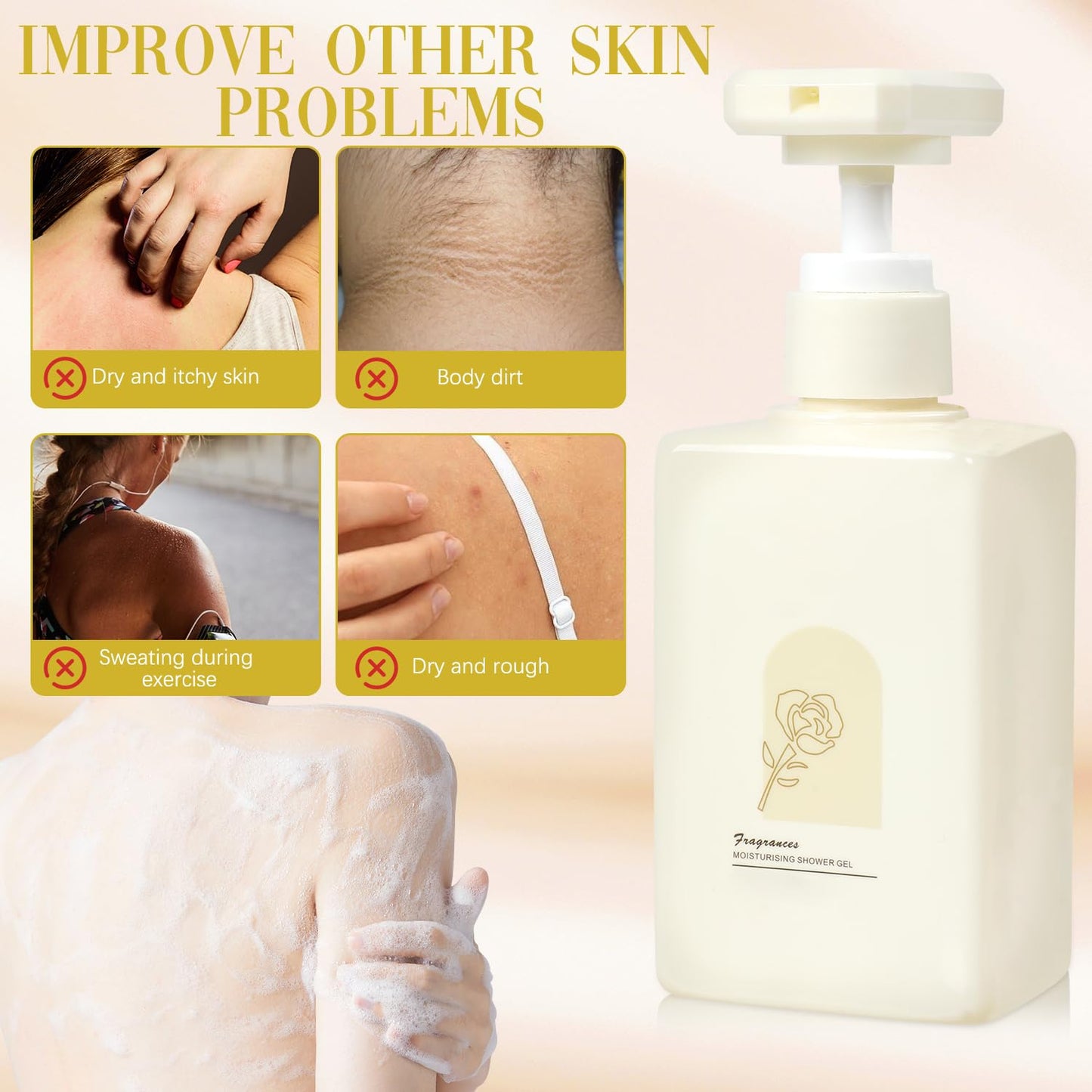 Sanyequeen Fragrant Moisturizing Body Wash - Luxurious Korean Shower Gel (300ML)