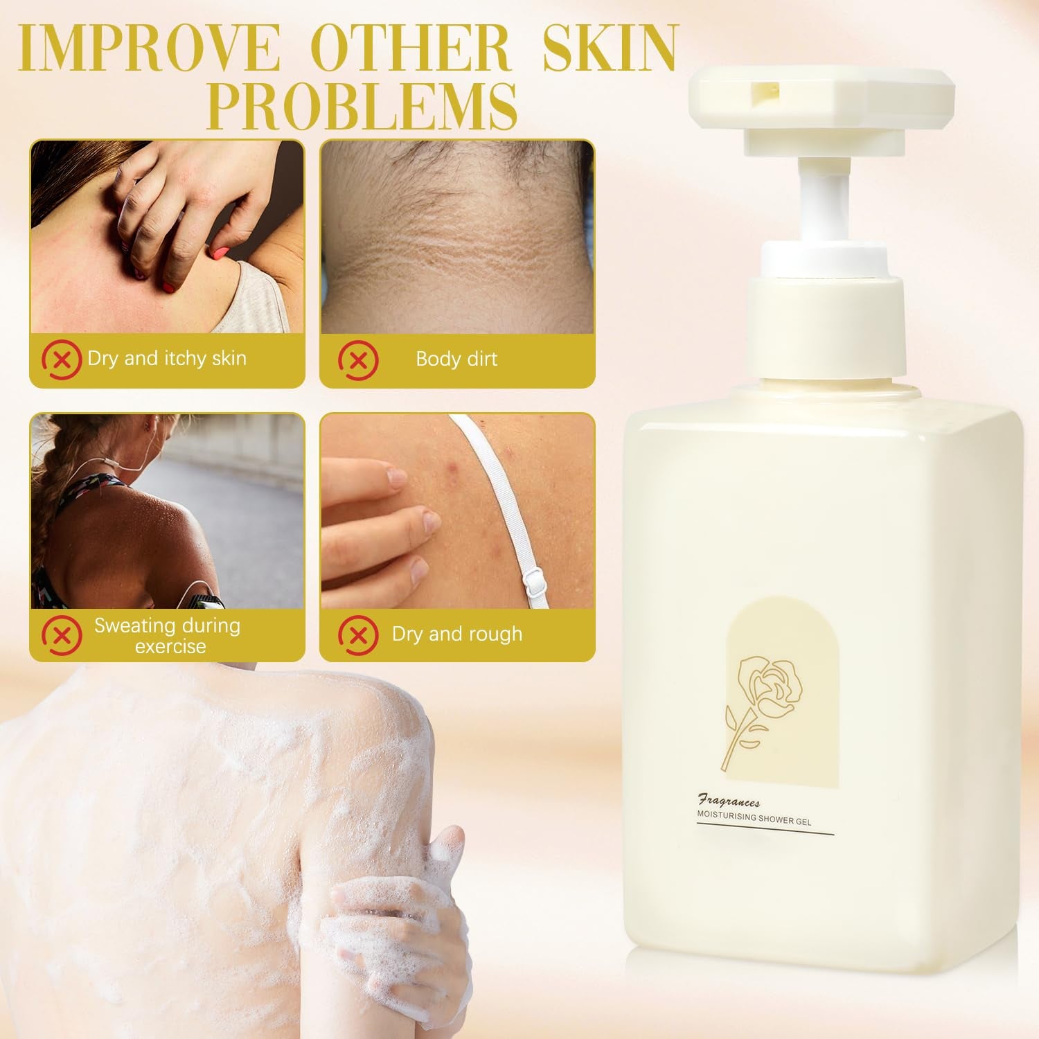 Sanyequeen Fragrant Moisturizing Body Wash - Luxurious Korean Shower Gel (300ML)