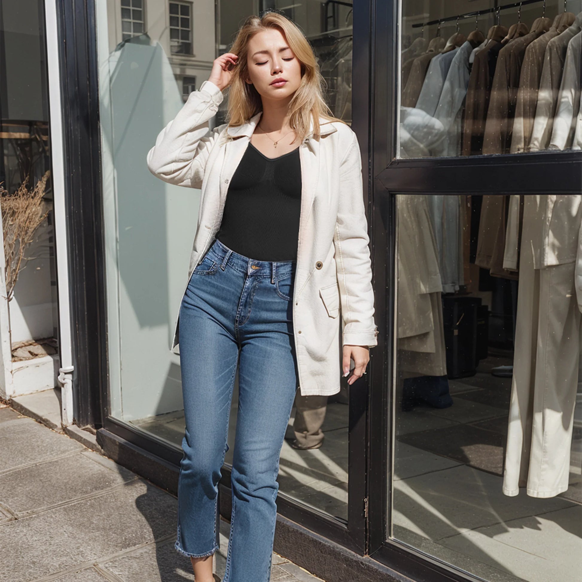 Sculpting Tummy Control Bodysuit for Women - Seamless Racerback Shapewear Tank Top