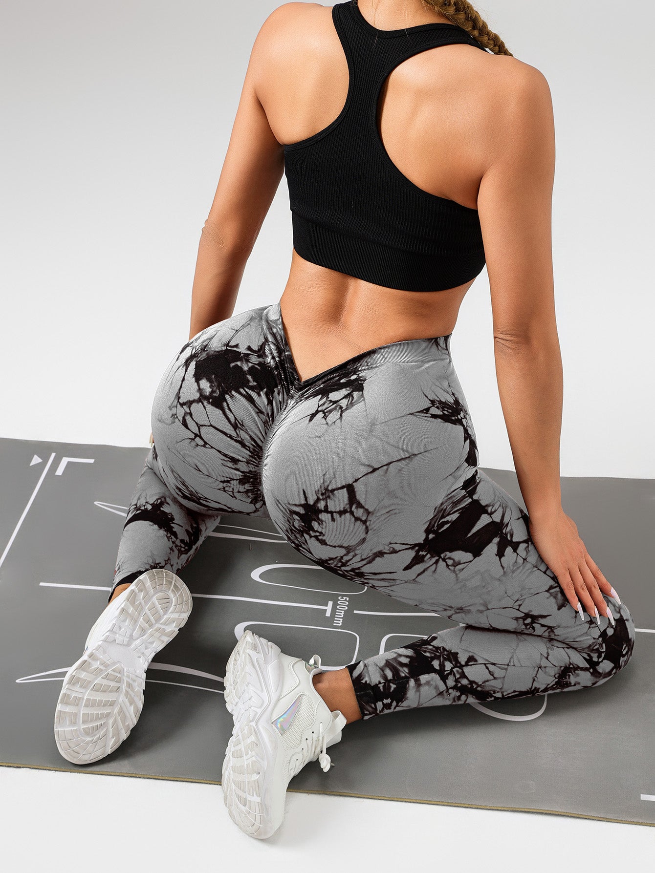 3 Pack Women's High Waisted Tie-Dye Scrunch Leggings - Butt Lifting Seamless Gym & Yoga Pants
