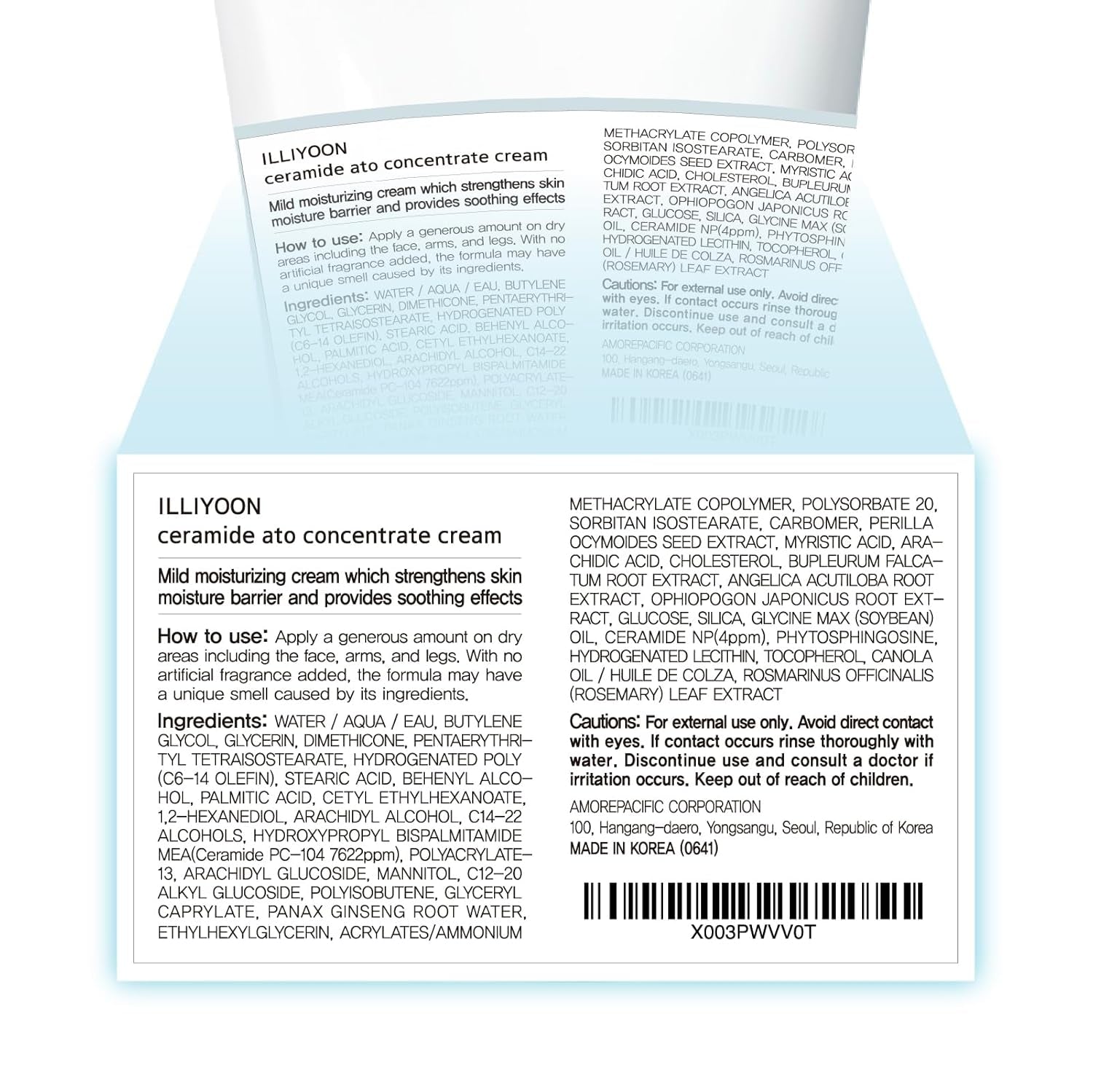 Ceramide Ato Concentrate Cream - Ultimate Moisturizer for Dry & Sensitive Skin, 100-Hour Hydration for Face & Body, Gentle for Infants, Vegan Certified, 6.76 Fl.Oz.