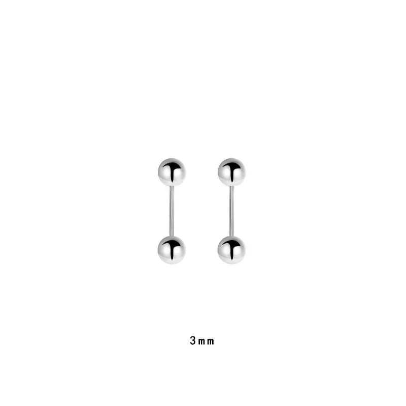 Korean 925 Silver Needle Tragus Piercing Helix Studs Earrings for Women 2Pcs Butterfly Heart Trendy Ear Piercing Body Jewelry