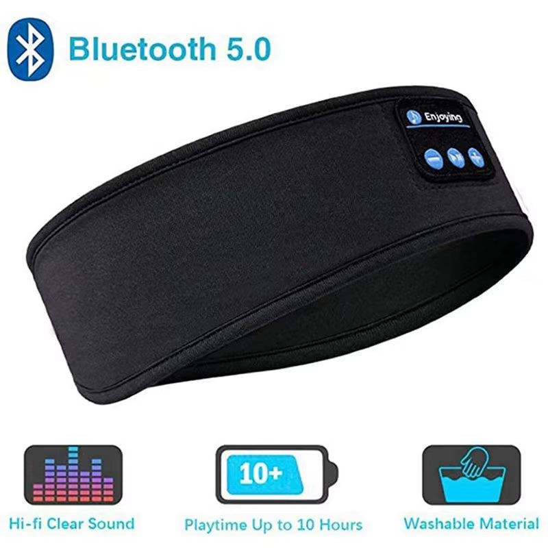 Wireless Bluetooth Sport Sleep Headband Earbuds - Comfortable Eye Mask Headphones with 5.0 Technology