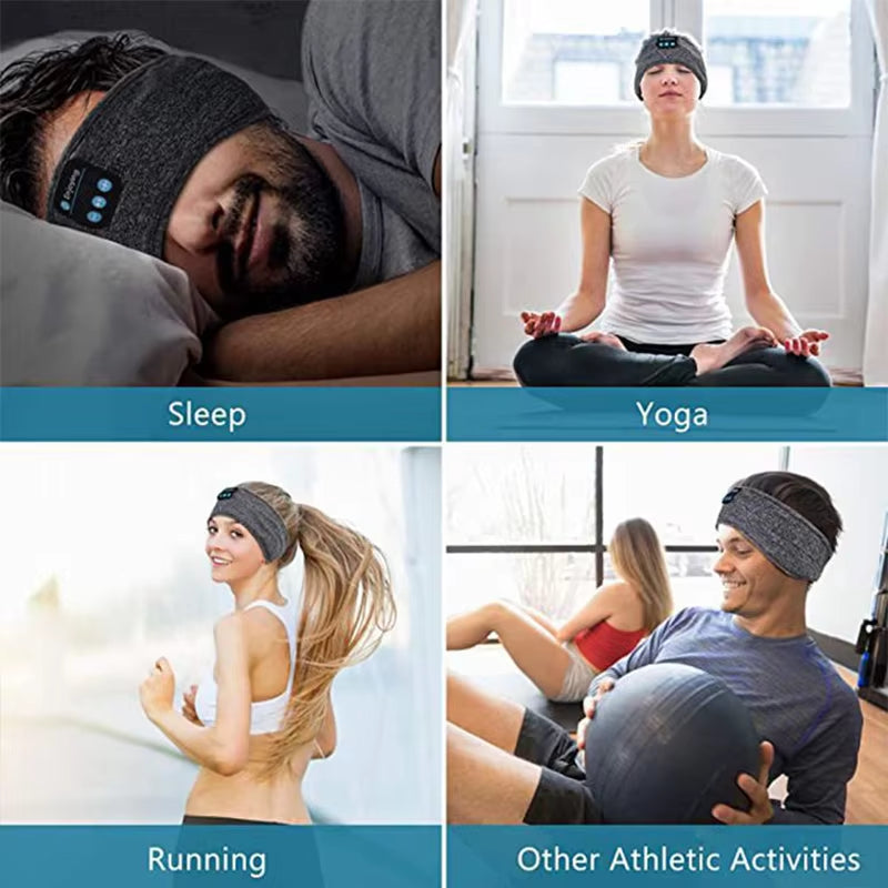 Wireless Bluetooth Sport Sleep Headband Earbuds - Comfortable Eye Mask Headphones with 5.0 Technology