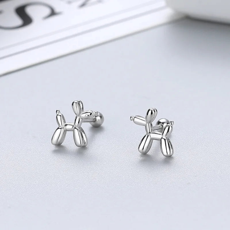 Korean 925 Silver Needle Tragus Piercing Helix Studs Earrings for Women 2Pcs Butterfly Heart Trendy Ear Piercing Body Jewelry