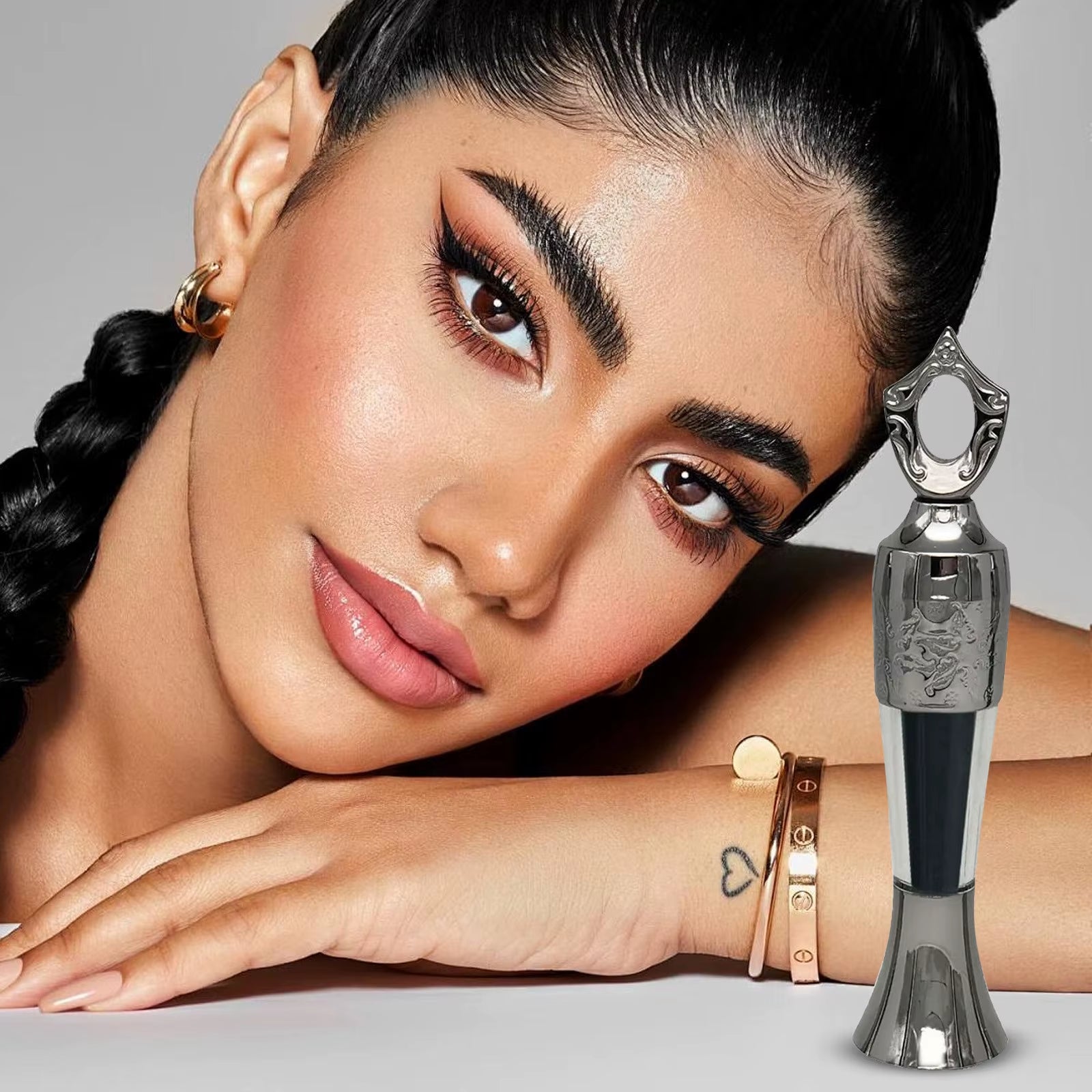 Sheida Natural Black Surma Kajal Kohl - Elegant Gold Embossed Tube, 2ml Eye Makeup Essential