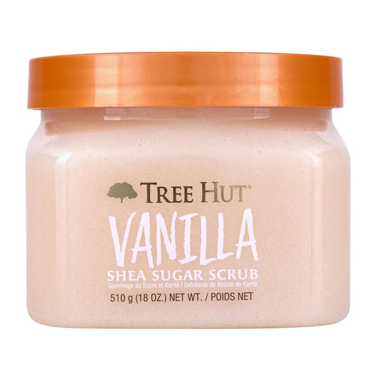 Indulge in Luxurious Vanilla Shea Sugar Exfoliating & Hydrating Body Scrub - 18 Oz