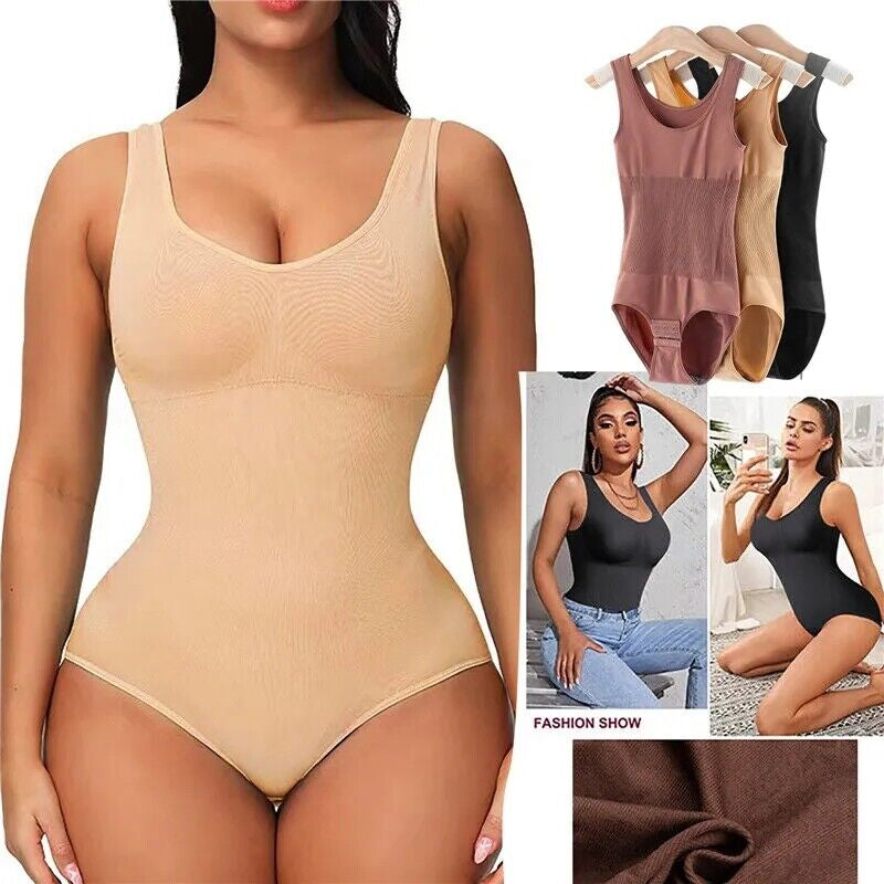Flawless Fit Women's Seamless Tummy Control Bodysuit - Ultimate Slimming Shapewear