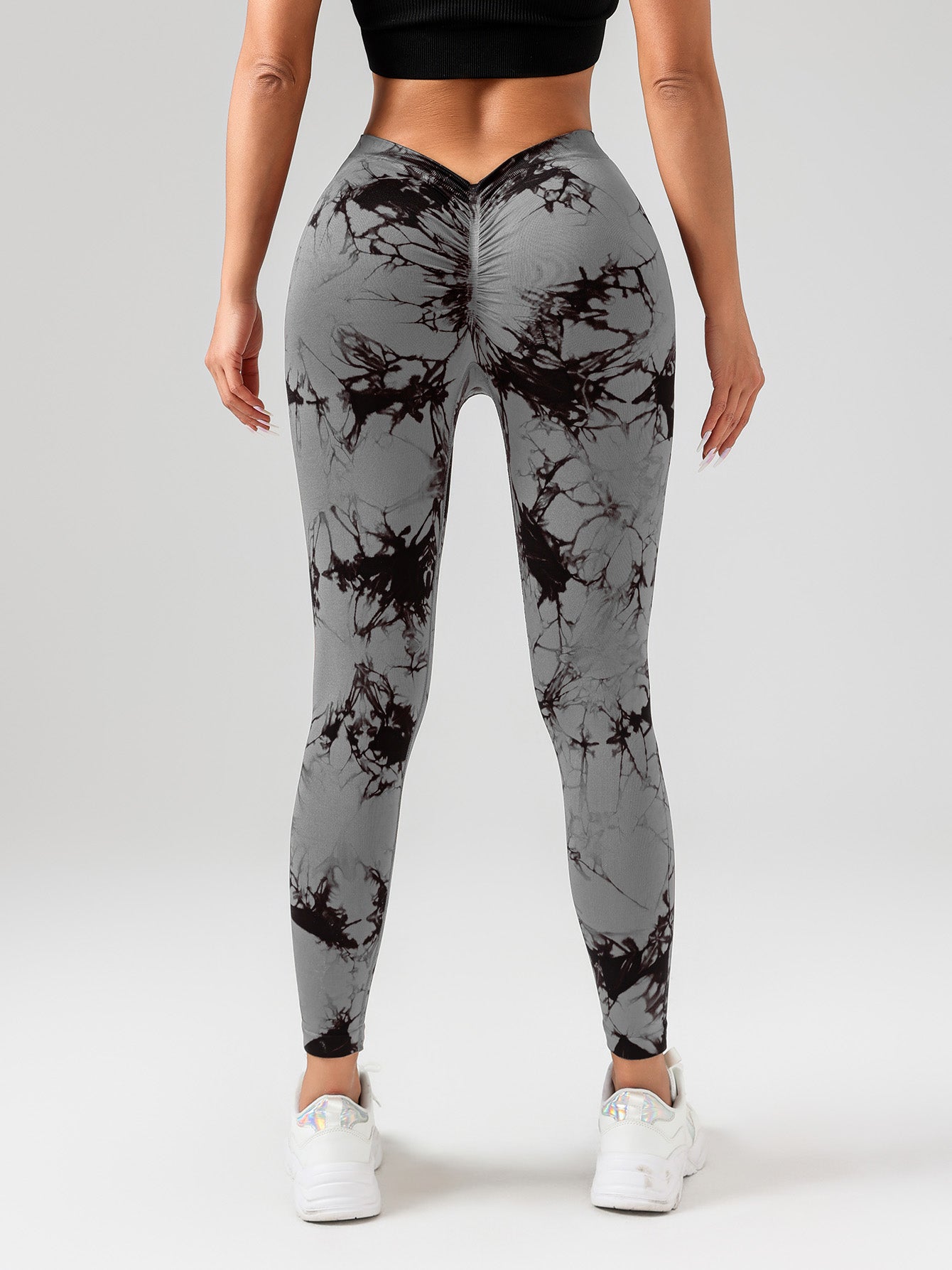 3 Pack Women's High Waisted Tie-Dye Scrunch Leggings - Butt Lifting Seamless Gym & Yoga Pants