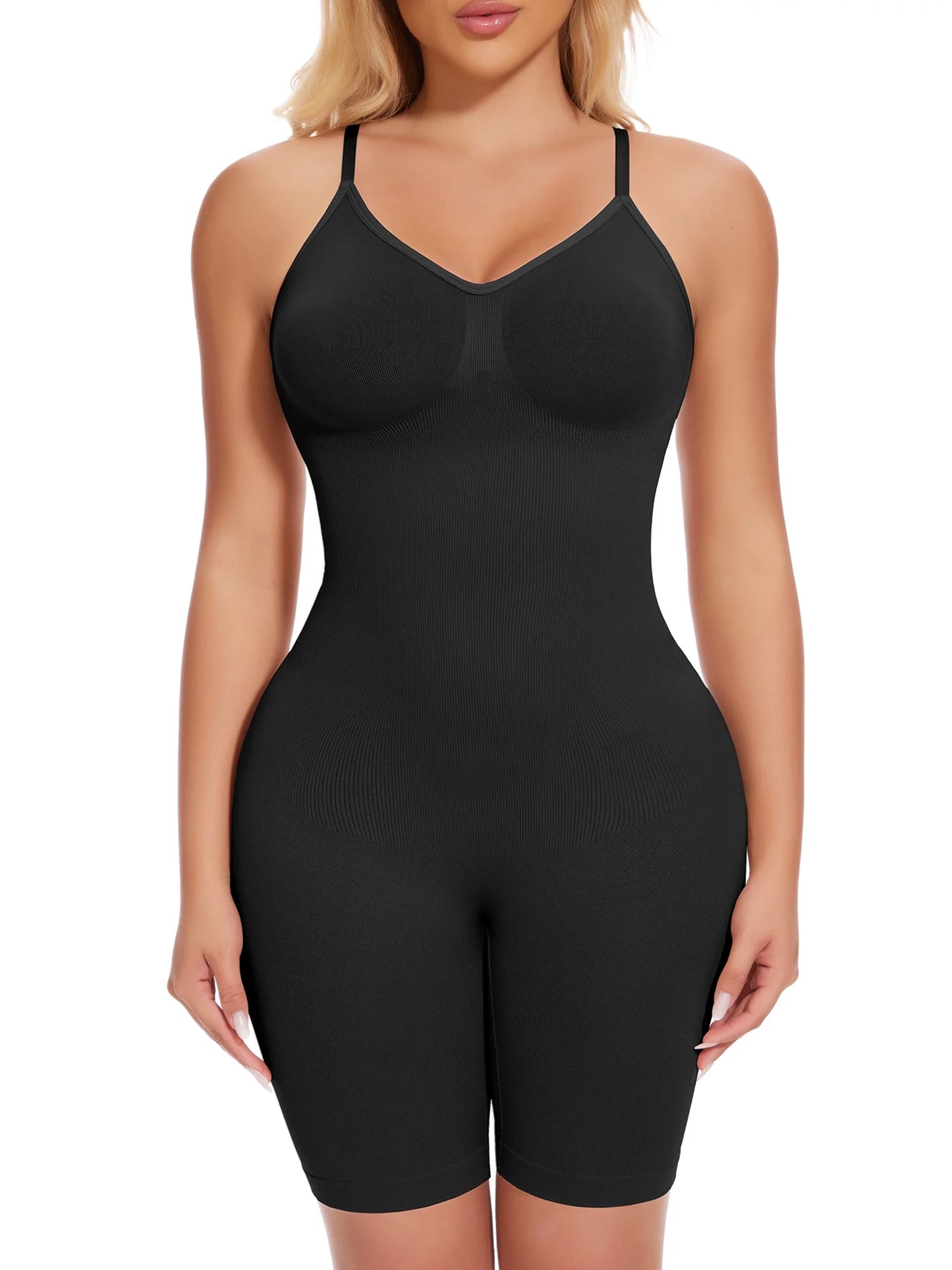 Sculpting Tummy Control Bodysuit for Women - Seamless Racerback Shapewear Tank Top