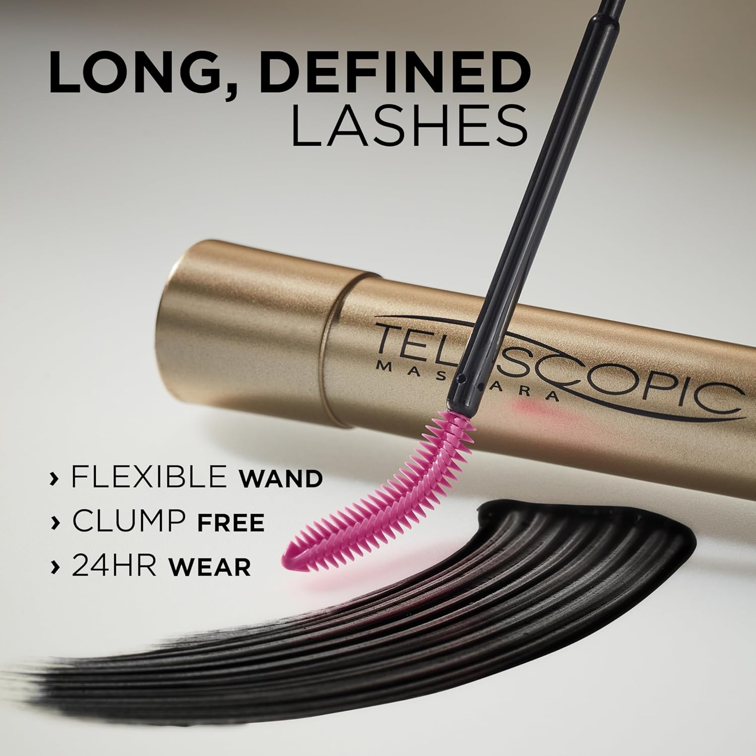 Telescopic Lengthening Mascara - Blackest Black, 0.27 Fl Oz - Original Formula for Stunning Lashes