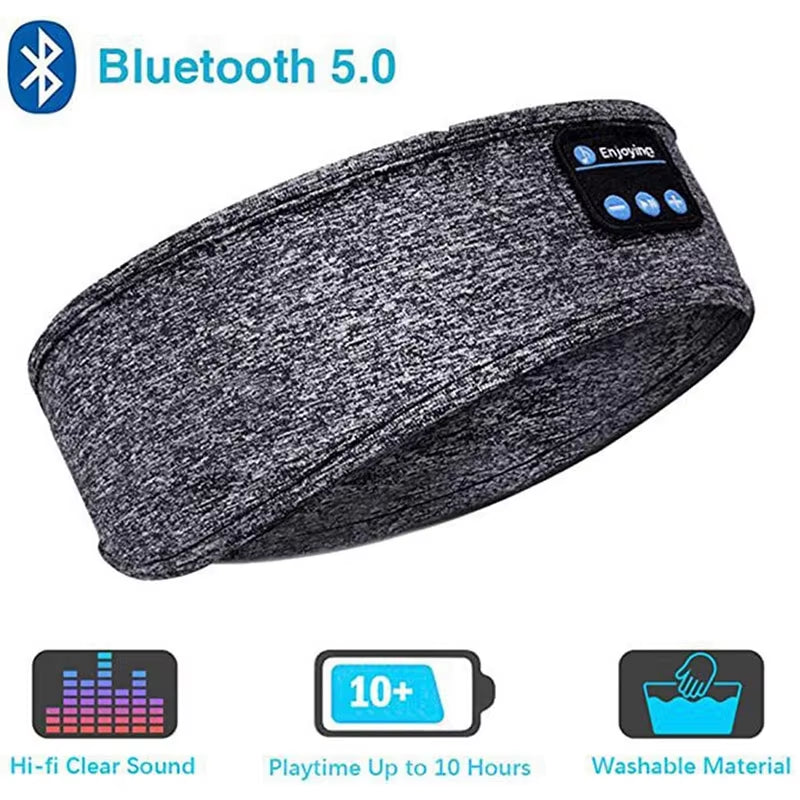 Wireless Bluetooth Sport Sleep Headband Earbuds - Comfortable Eye Mask Headphones with 5.0 Technology