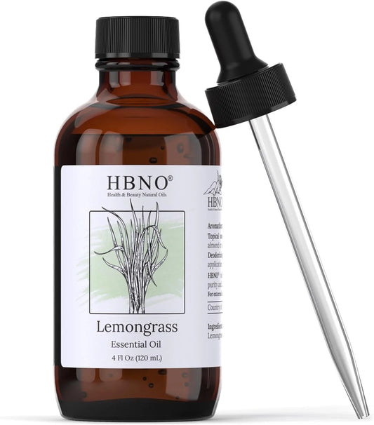 Revitalize Your Senses with Pure Lemongrass Essential Oil - 4 Fl Oz for Aromatherapy, Health & Beauty