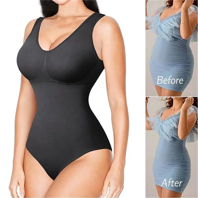 Flawless Fit Women's Seamless Tummy Control Bodysuit - Ultimate Slimming Shapewear