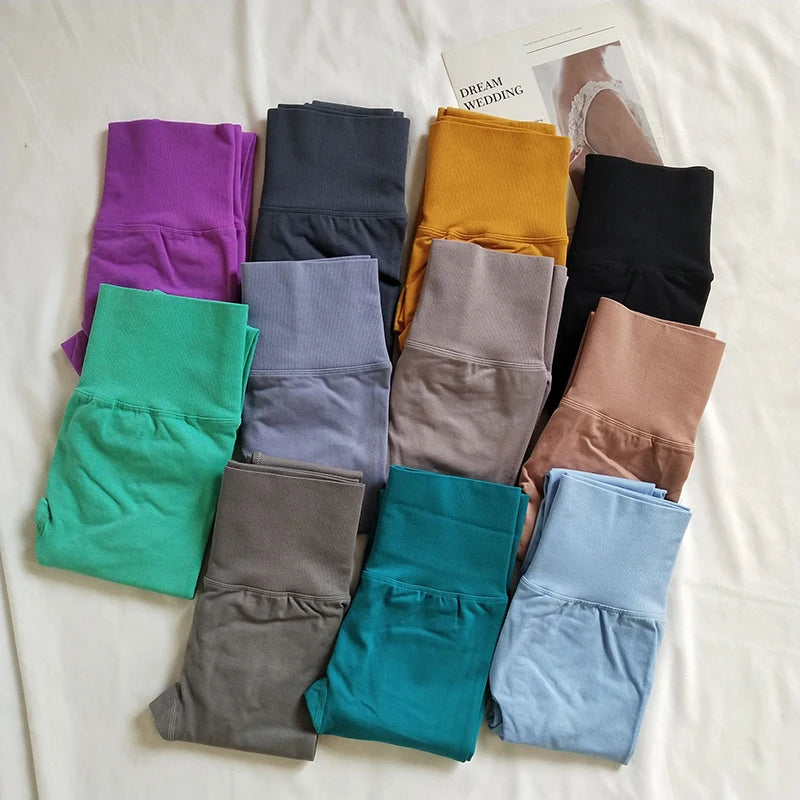 Seamless Sport Yoga High Waist Pants Leggings Sport See Through Yoga Gym Running Quick Dry Pants Scrunch Butt Pants