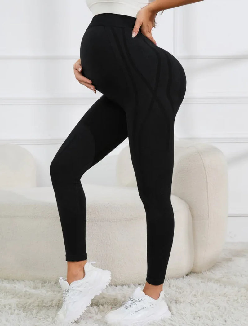 Over-the-Belly Full Length Maternity Leggings - Comfortable Yoga Pants for Active Moms-to-Be