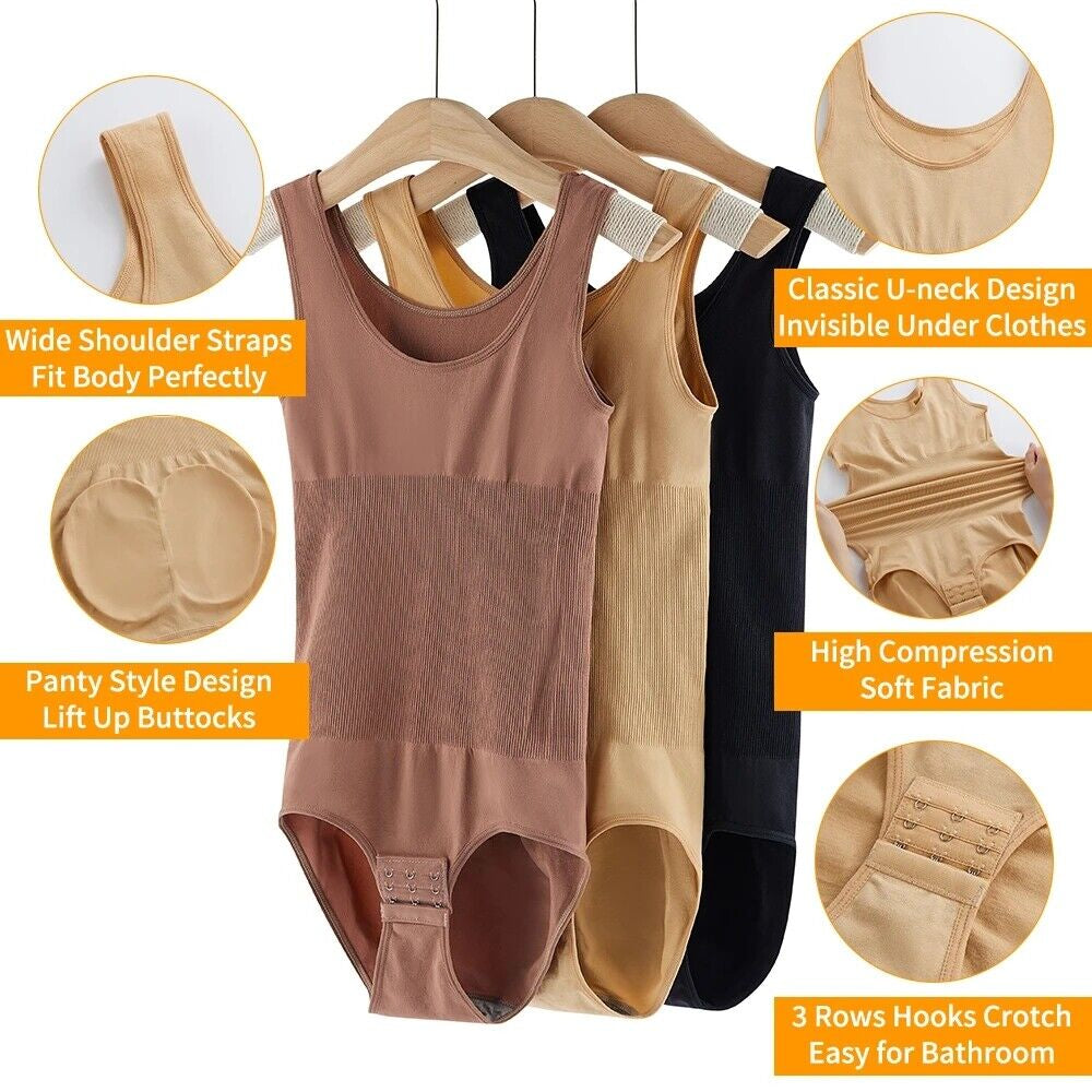 Flawless Fit Women's Seamless Tummy Control Bodysuit - Ultimate Slimming Shapewear